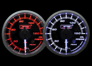 2-1/16" Premium White Pointer Clear Lens Amber/White Oil Pressure Gauge-thumbmail-4