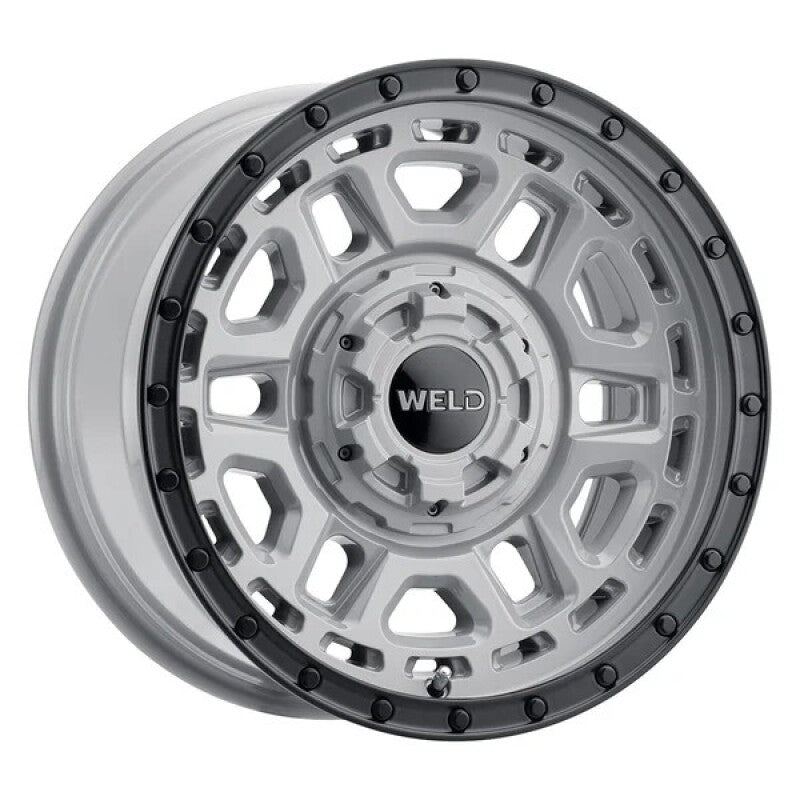 Weld Off-Road Crux 17x9in / 5x139.7 BP / ET 0 / 110.2mm Bore - Gloss Armor Gray / Satin Black Wheel-thumbmail-1