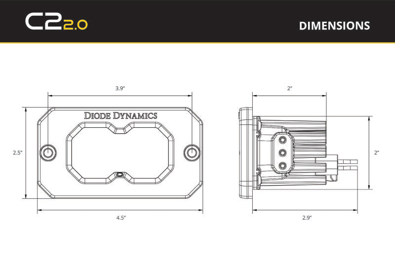 Diode Dynamics C2R White Flood Flush Mount LED Pod (Single)-thumbmail-7