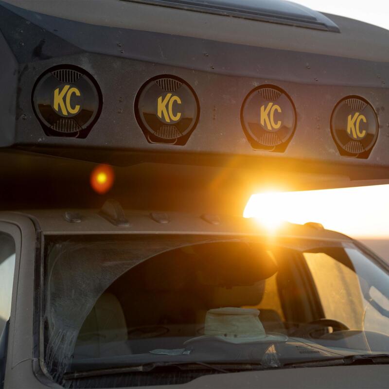 KC HiLiTES SlimLite 8in. LED Light Cover (Cover Only) - Black-thumbmail-3