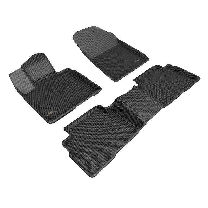 3D MAXpider 2023 Kia Sportage Hybrid Kagu 1st  & 2nd Row Floormat - Black-thumbmail-1