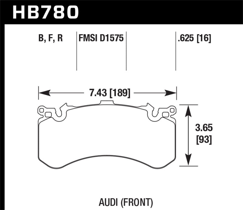 Hawk 2018 Audi S6 Premium Plus/Prestige 4.0L / Audi S6 Prestige 4.0L HP+ Front Brake Pads-thumbmail-2