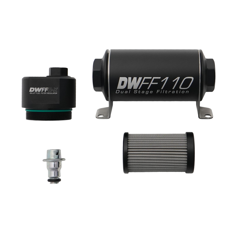 DeatschWerks DWFFR-X 110mm Billet Fuel Filter Regulator - 10 Micron-thumbmail-1
