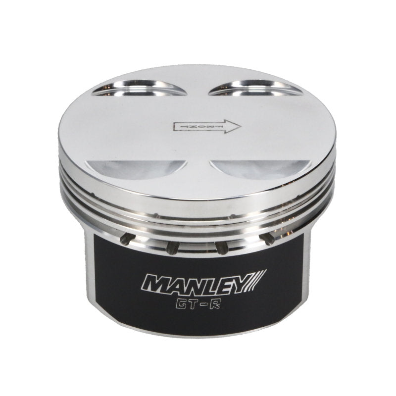 Manley Nissan GTR VR38DETT 98mm Bore 88.4mm Stroke -2cc Dish Turbo Tuff Piston Set w/ Rings-thumbmail-6