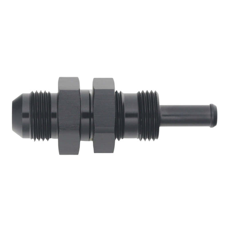 DeatschWerks 8AN Male Flare to Straight 5/16in Single Hose Barb - Anodized Matte Black-thumbmail-1