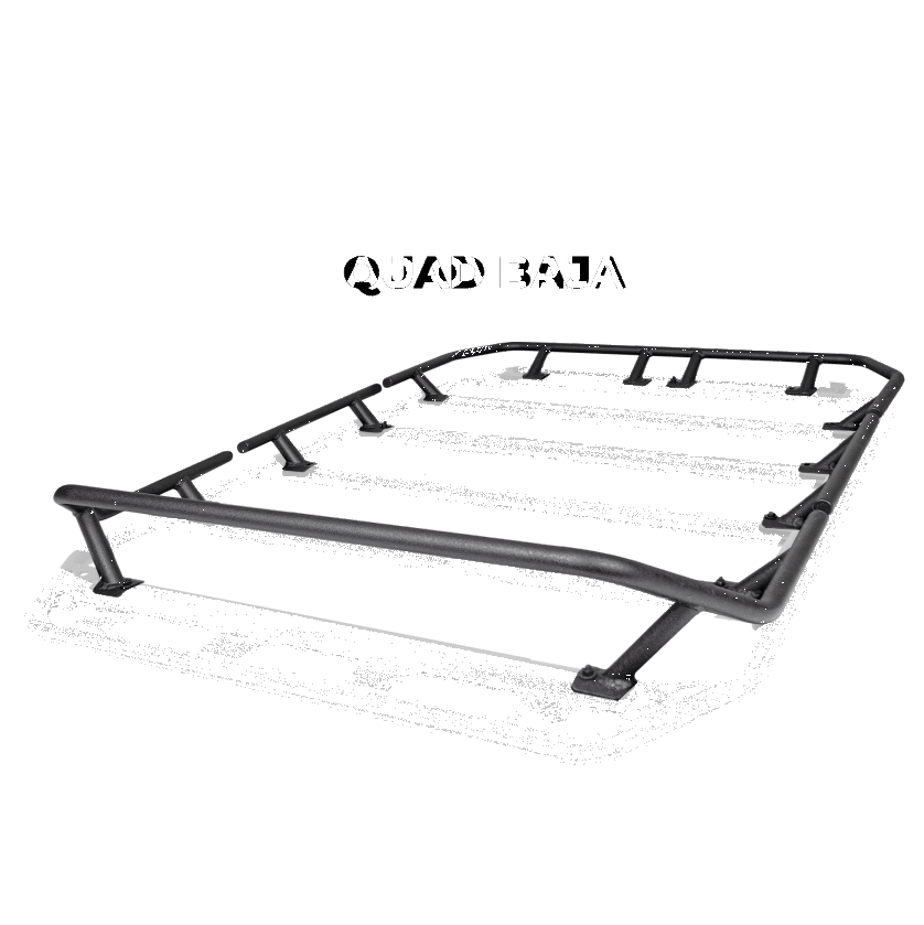 Go Rhino SRM300 Tri-Rail Kit (For 80x40in. Rack) - Tex. Blk (Rails ONLY - Req. Platform)-thumbmail-2
