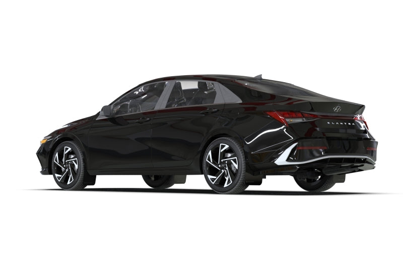 Rally Armor 2024 Hyundai Elantra Black Mud Flap Metallic Black Logo-thumbmail-2