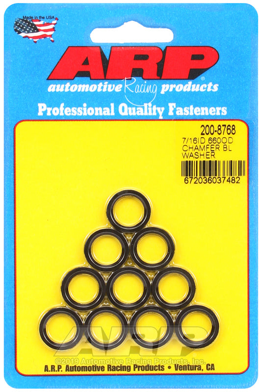 ARP 8740 Chrome Moly 7/16in x .660 x .120 Black Chamfer Washer - 10 Pack-thumbmail-1