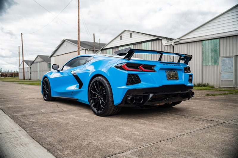 Corsa 20-23 Chevrolet Corvette C8 RWD 3in Valved Cat-Back w/ 4.5in Carbon Fiber Black PVD-thumbmail-3