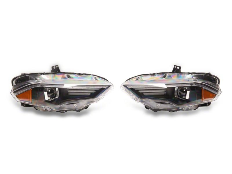 Raxiom 18-23 Ford Mustang GT EcoBoost LED Projector Headlights- Blk Housing (Clear Lens)-thumbmail-6