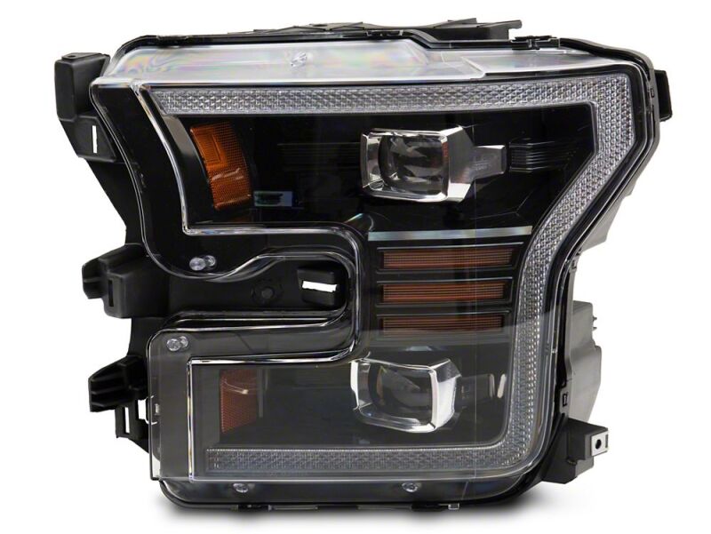 Raxiom 15-17 Ford F-150 LED Projector Headlights with LED Amber DRL- Black Housing- Clear Lens-thumbmail-5