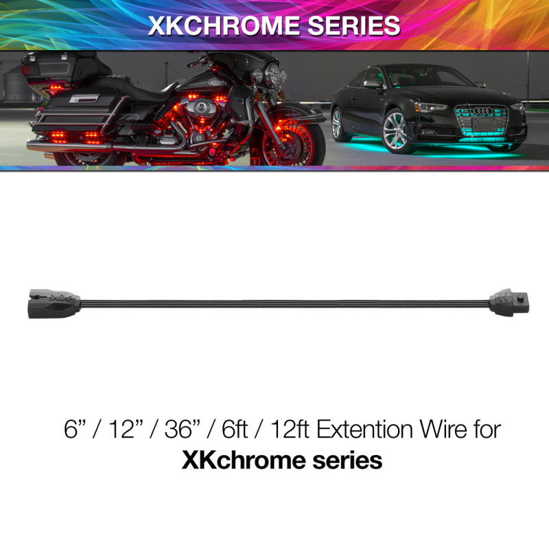 XK Glow 6 Inch - 4 Pin Extension Wire for XKchrome & 7 Color Series-thumbmail-1