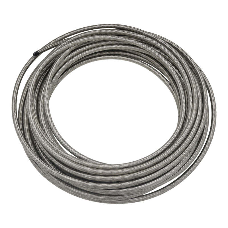 DeatschWerks 6AN Stainless Steel Double Braided PTFE Hose - 50ft-thumbmail-1