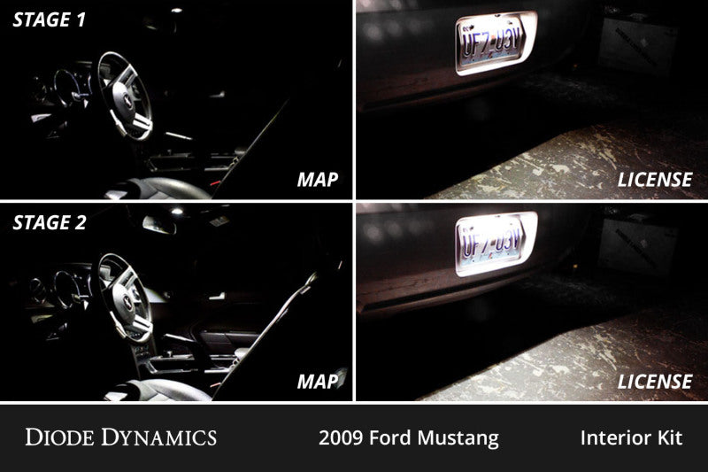 Diode Dynamics 05-09 d Mustang Interior LED Kit Cool White Stage 2-thumbmail-3