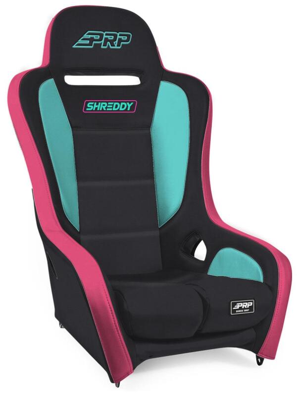 PRP ShReddy Podium Suspension Seat - Black- Pink / Teal-thumbmail-1
