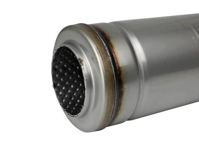 aFe MACH Force-Xp 409 SS Muffler 3in Center/Center 18in L X 5in Dia - Round Body-thumbmail-4