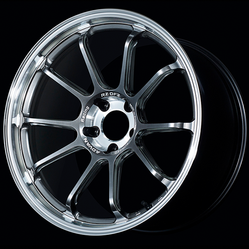 Advan RZ-DF2 20x10.5 / +24 Offset / 5-114.3 / 73mm Bore / Diamond Cut & Hyper Platinum Black-thumbmail-1