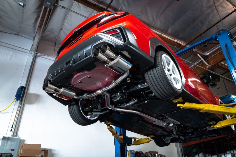 REMARK Catback Exhaust, Subaru WRX VB - Stainless Single 4 Quad Tips (Resonated)-thumbmail-2