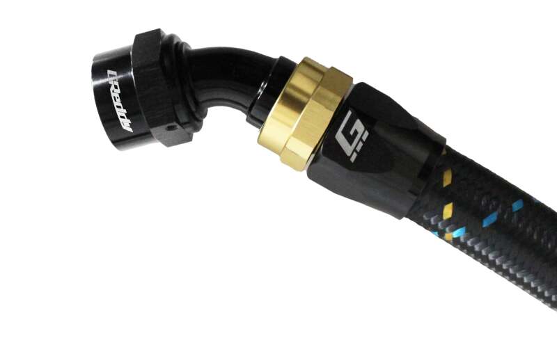 GReddy AN12 45 DEGREE HOSE END SWIVEL BLACK/GOLD ANODIZED-thumbmail-1