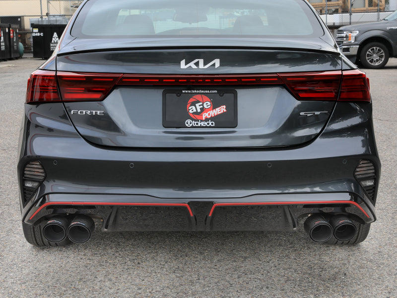 aFe 22-24 Kia Forte GT 1.6L 3in-2.5in 304 Stainless Steel Axle-Back Exhaust w/ Carbon Fiber Tips-thumbmail-4