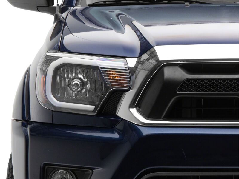 Raxiom 12-15 Toyota Tacoma Axial Series Headlights/Seq LED Bar- Black- Clear Lens-thumbmail-8
