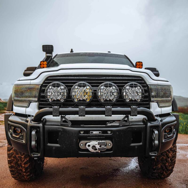 KC HiLiTES SlimLite 8in. LED Stone Guard - Black-thumbmail-4