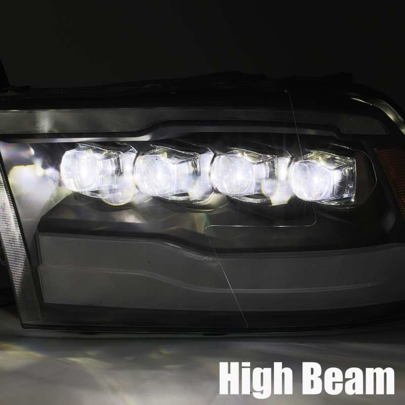 AlphaRex 09-18 Dodge Ram 1500HD NOVA LED Projector Headlights Plank Style Design Chrome w/DRL-thumbmail-7