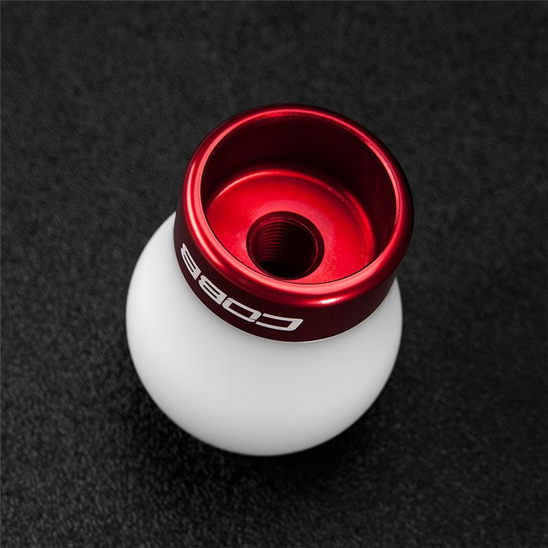 Cobb Ford 13-14 Focus ST/14-15 Fiesta ST White Shift Knob - Red Base-thumbmail-2