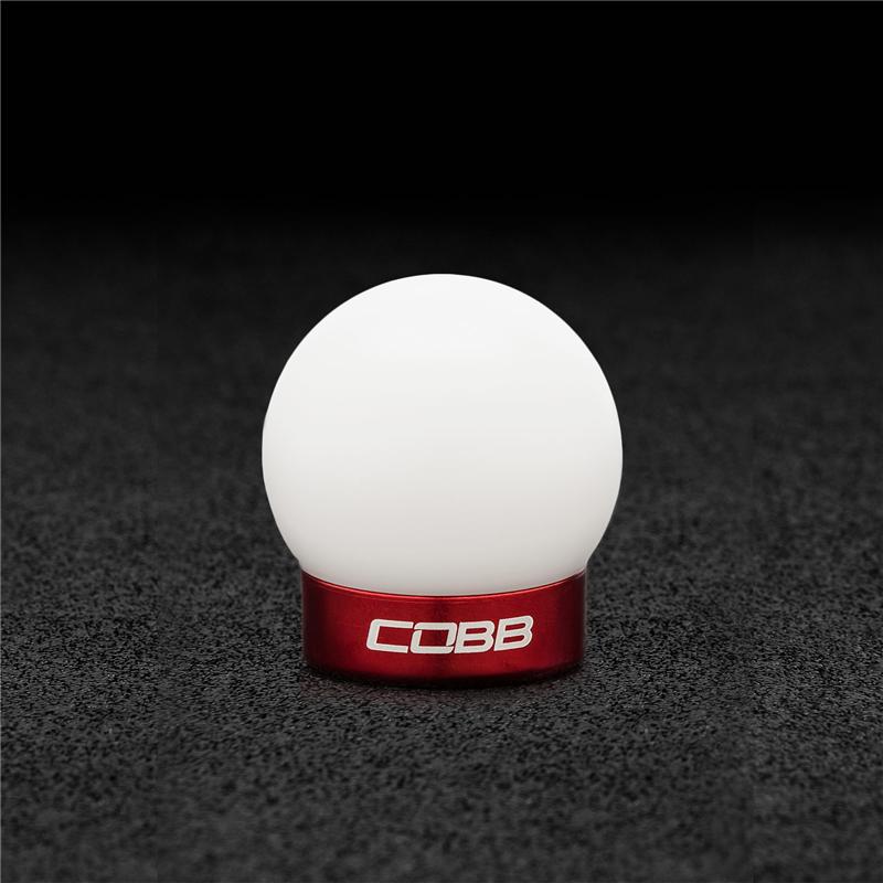 Cobb Ford Mustang Shift Knob White with Red Base-thumbmail-1