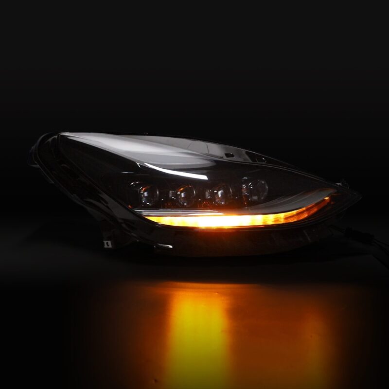 AlphaRex 17-22 Tesla Model 3/20-23 Model Y NOVA LED Proj Headlights Alpha-Blk w/Actv Lgt & Seq.Sig-thumbmail-4