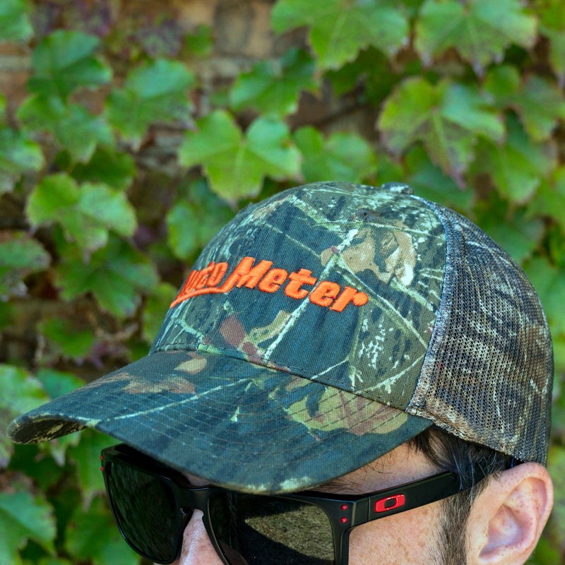 Autometer Hat Mesh Black w/ Velcro Hunting Camo Blaze Orange-thumbmail-2