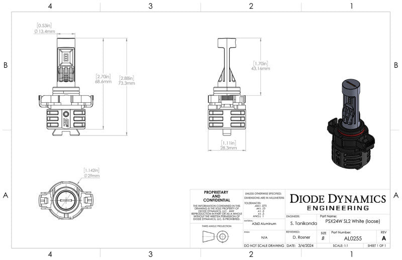 Diode Dynamics 5202/PSX24W White SL2 LED Bulb (one)-thumbmail-4