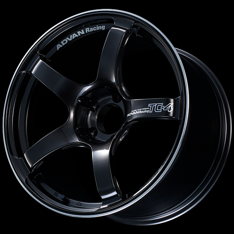 Advan TC4 15x8.0 / +28 Offset / 4-100 / 63mm Bore / Black Gunmetallic & Ring-thumbmail-1