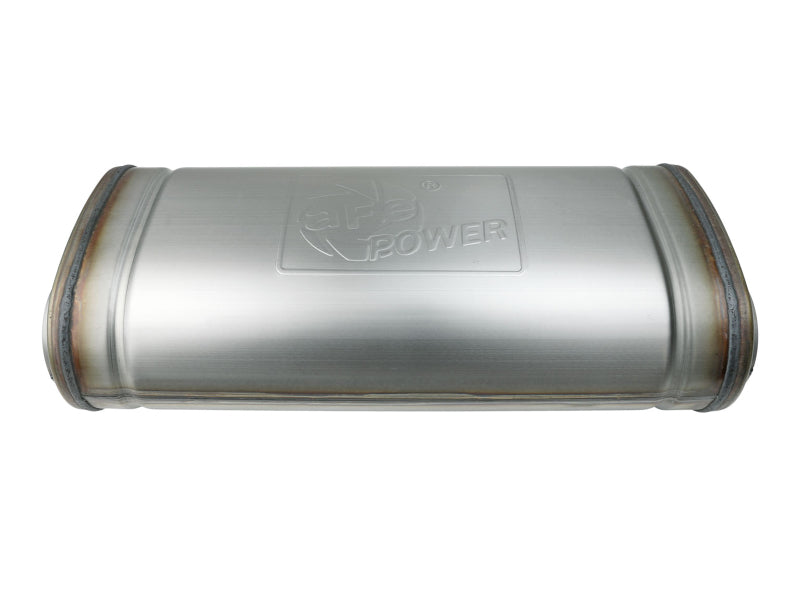 aFe MACH Force-Xp 409 SS Muffler 3in Dual Inlet/Dual Outlet 5in H x 8in W x 18in L - Oval Body-thumbmail-5