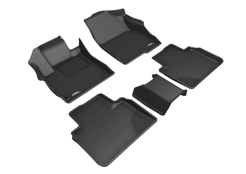 3D MAXpider 2018-2020 Honda Accord Kagu 1st & 2nd Row Floormats - Black-thumbmail-5
