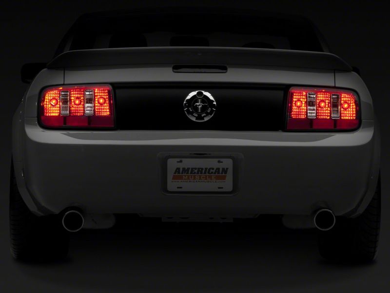 Raxiom 05-09 Ford Mustang Coyote Tail Lights- Chrome Housing - Red/Clear Lens-thumbmail-7