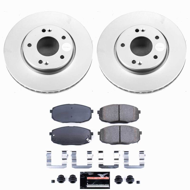 Power Stop 10-13 Kia Forte Front Z23 Coated Brake Kit-thumbmail-1