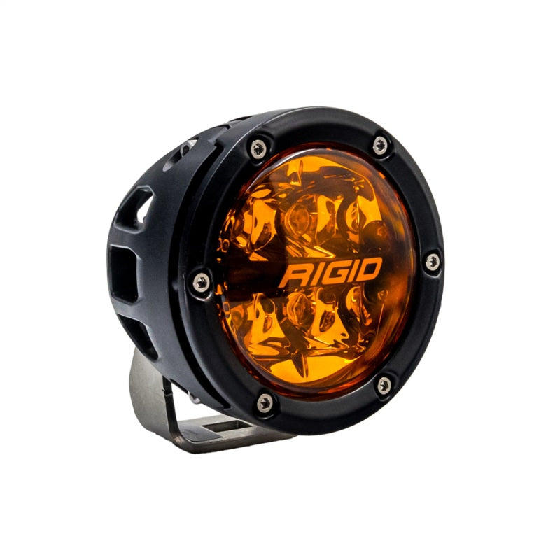 Rigid Industries 360-Series 4in SAE Fog w/ Amber PRO Lens - White (Pair)-thumbmail-5