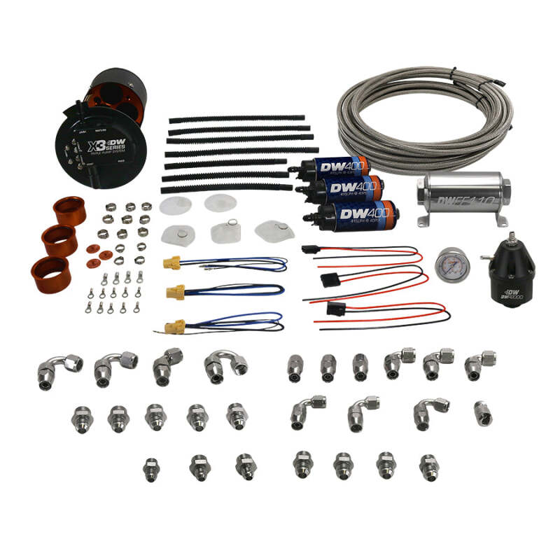 Deatschwerks X3 Series Fuel Pump Module w/ Triple DW400 Pumps/PTFE Plumbing Kit 11-24 Ford Mustang-thumbmail-2