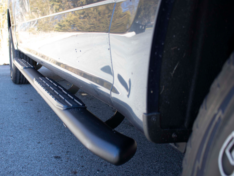Fishbone Offroad 2019+ Chevrolet Silverado 1500 Double Cab Oval Side Steps - Black Textured-thumbmail-3