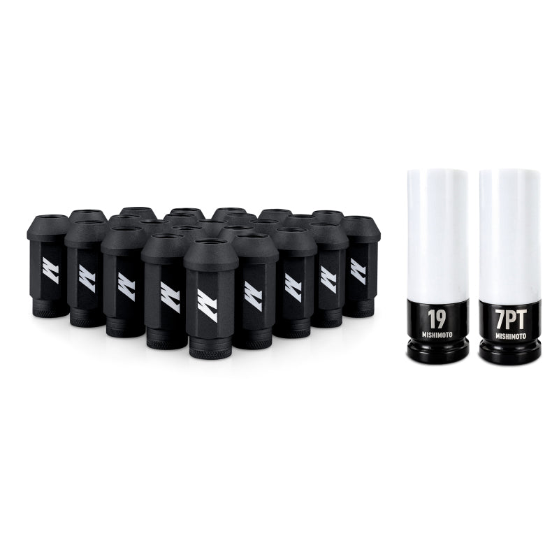 Mishimoto Steel Locking Lug Nuts M14x1.5 24pc Set Black-thumbmail-1
