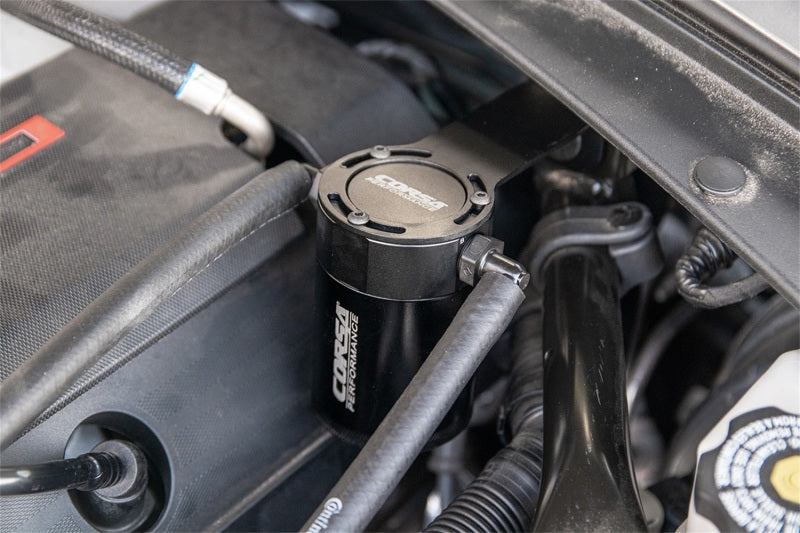 Corsa 16-22 Chevrolet Camaro SS Coupe 6.2L V8 (RWD) Aluminum Oil Catch Can w/Mounting Bracket-thumbmail-3
