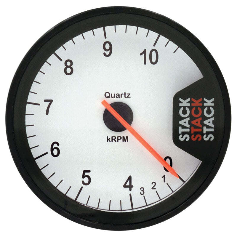 Autometer Stack Clubman Tachometer 80mm 0-10K RPM - White-thumbmail-2