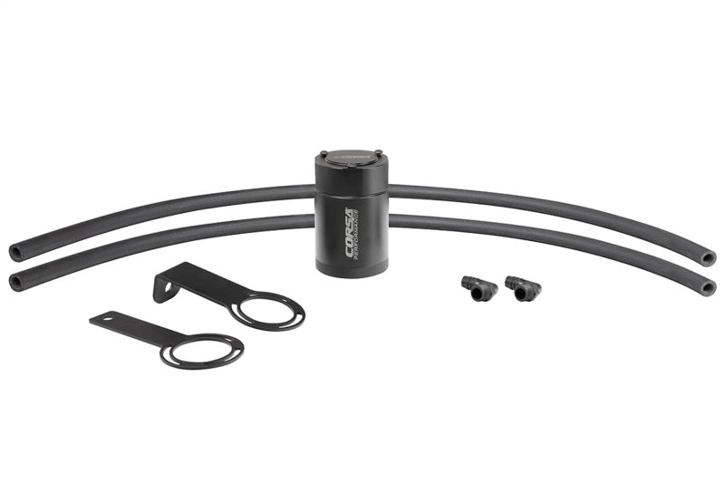 CORSA Performance 1/2in Universal 3 oz Aluminum Oil Catch Can with Mounting Brackets-thumbmail-1