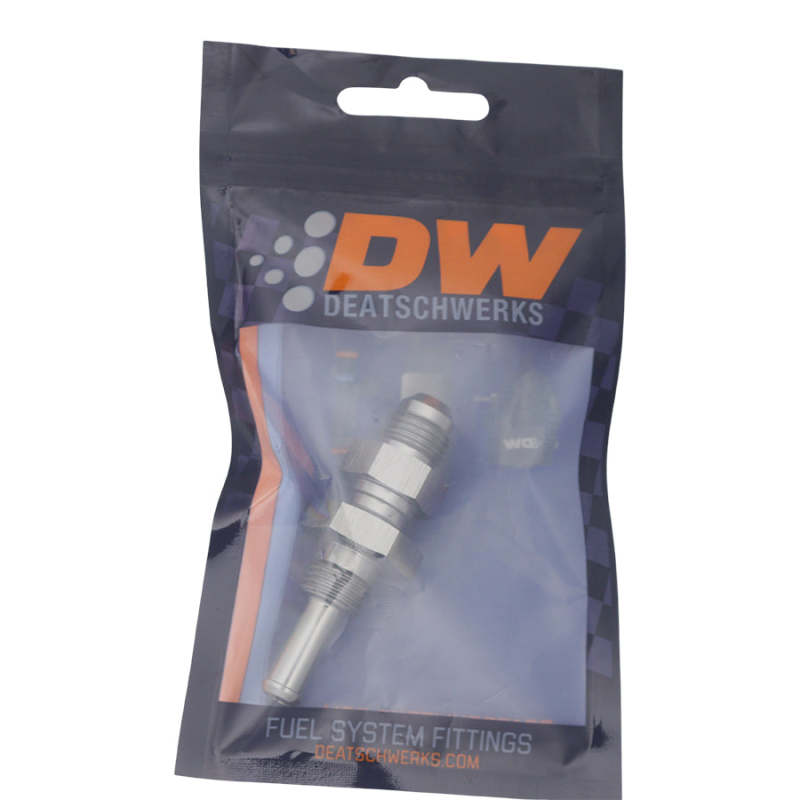 DeatschWerks 6AN Male Flare to Straight 5/16in Single Hose Barb - Anodized DW Titanium-thumbmail-2