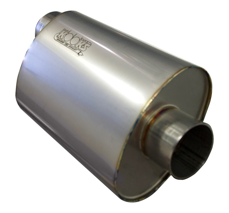 Kooks 3in Oval Center/Offset Muffler 12in Long Body Stainless Steel-thumbmail-3