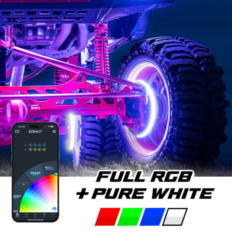 XK Glow XKmax 16.5in LED Ultra 3-Row Wheel Ring Light Kit w/ RGBW Color Chasing-thumbmail-4