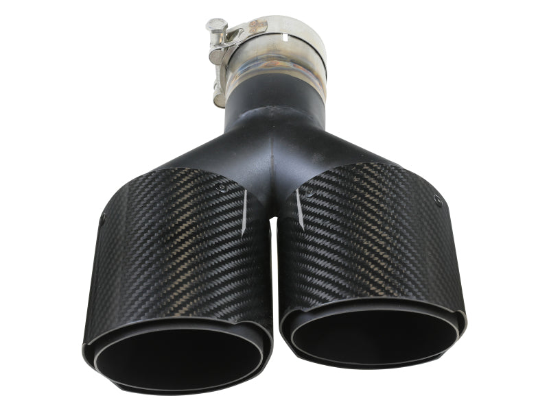aFe Takeda 2.5in 304 Stainless Steel Clamp-on Exhaust Tip Passenger Side 2.5in Inlet 4inDual-Carbon-thumbmail-5