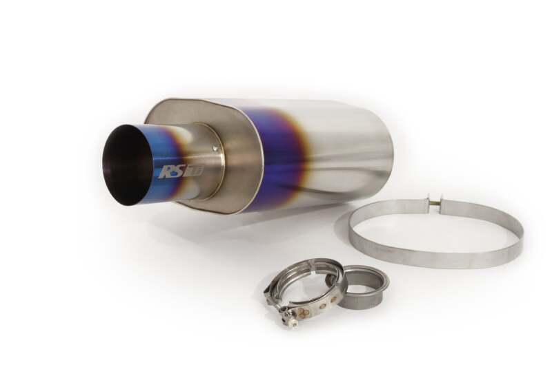 GReddy - Universal Titanium Oval Muffler 2.5in ID Muffler Inlet-thumbmail-2