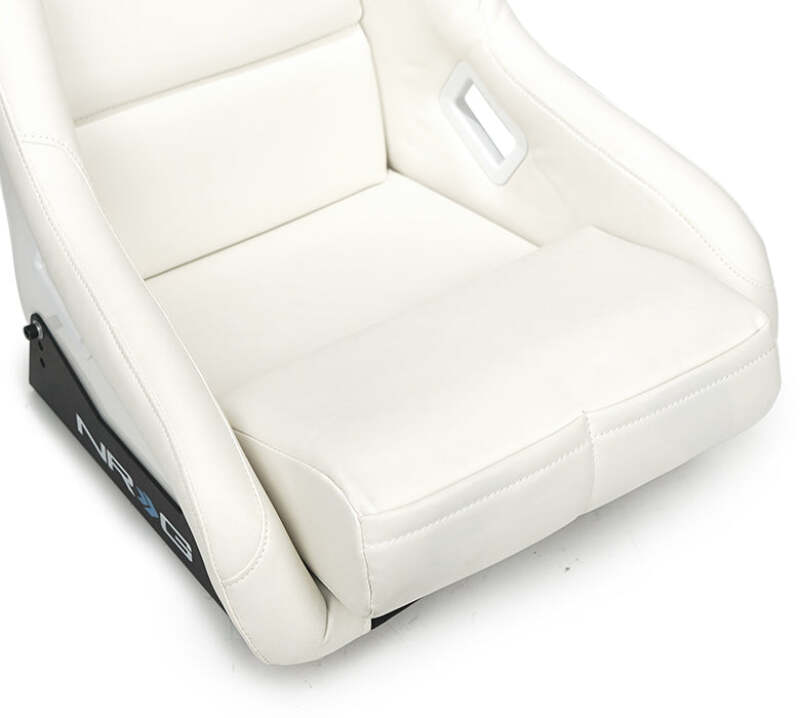 NRG FRP Bucket Seat White Vinyl Material (Large)-thumbmail-2